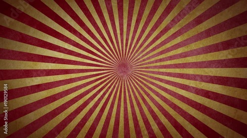 Freak show / sunray vintage paper background. Seamless loop, with flashing vignette and sparkle / star particles. 1080p 60fps
