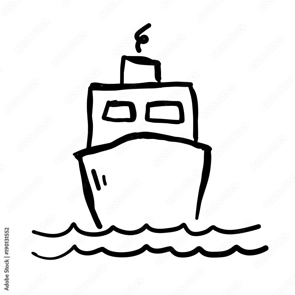 Ship on Water Doodle Ship on Water Doodle