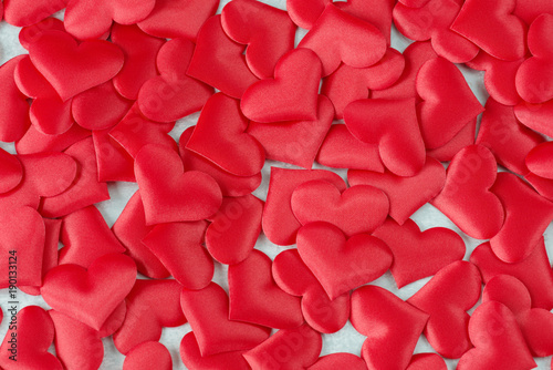 Red silk hearts