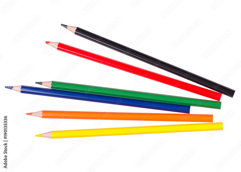 Color pencils isolation Color pencils isolation