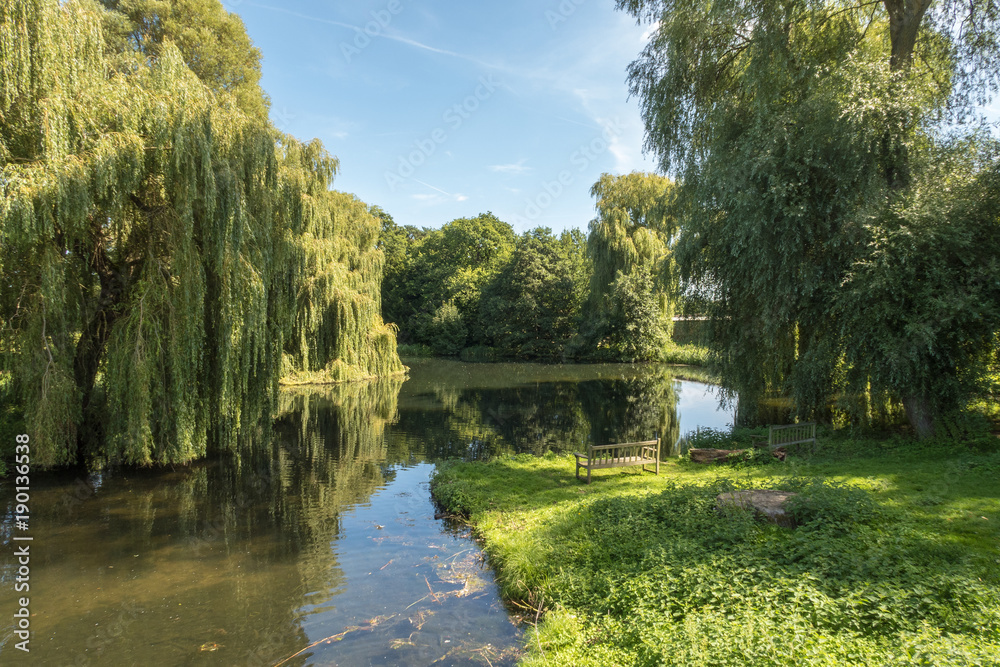Fototapeta premium A Lake in the English Countryside in the summer