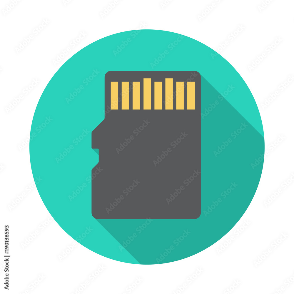 Memory Card 256 Gb icon Illustration design, Stock vector