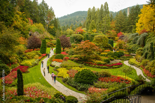 Butchart botanical garden in Victoria town in Vancouver Island, Canada
