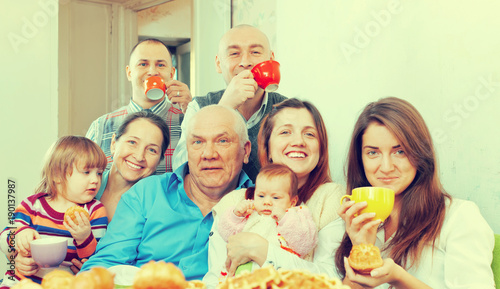 Portrait of happy multigeneration family