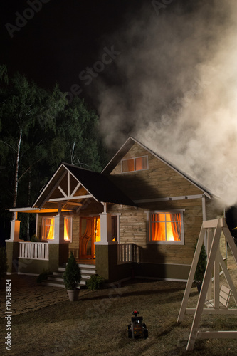 The house is on fire