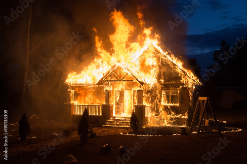 The house is on fire