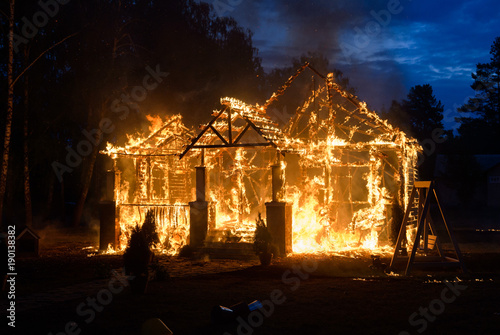 The house is on fire