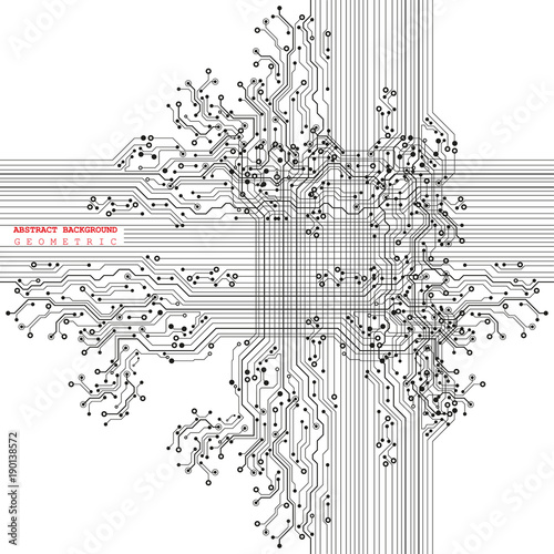 Circuit board, digital technology background. Vector illustration. EPS 10.