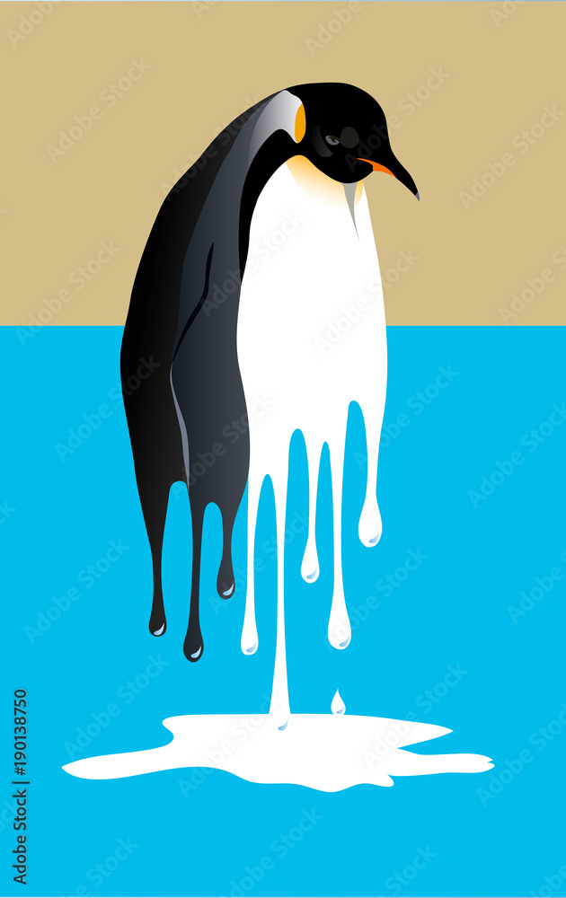 Obraz premium Melting Penguin