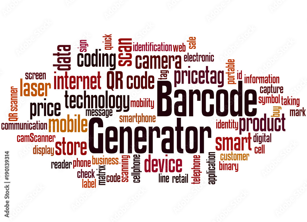 Barcode Generator ord cloud concept 4 Barcode Generator ord cloud concept 4