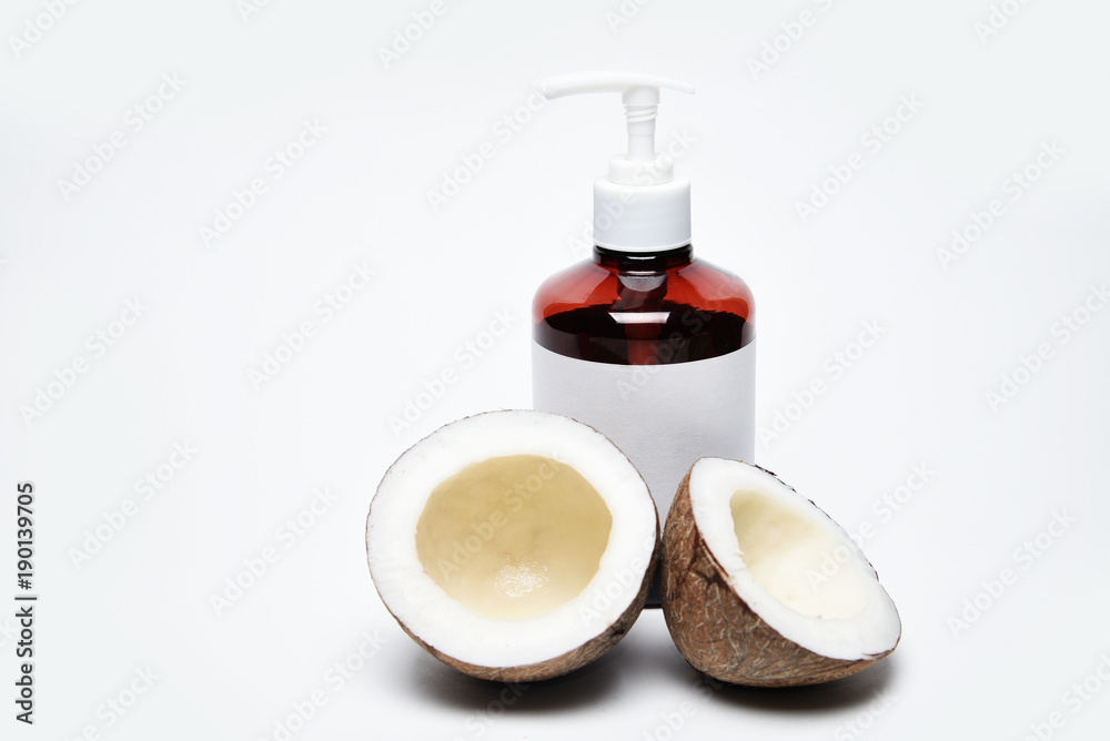 Cosmetic medical preparations in containers on a white background Cosmetic medical preparations in containers on a white background
