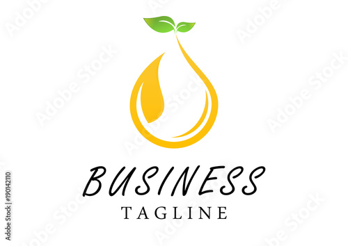 business extracting oil or essences from plants Logo Design Template Flat Style Design. Vector Illustration