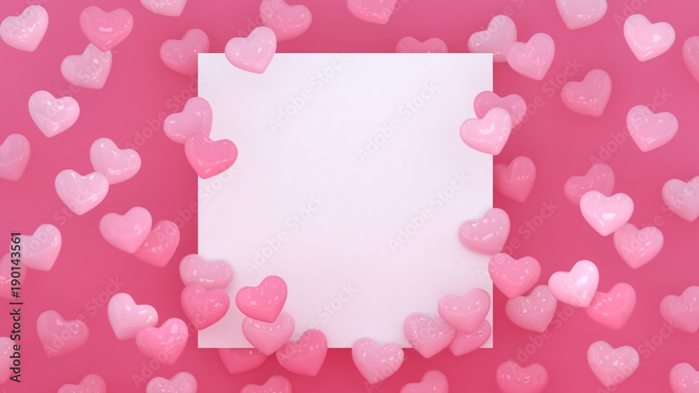 Hearts background. Valentines day. 3d heart. Love wallpaper. Propsal ...