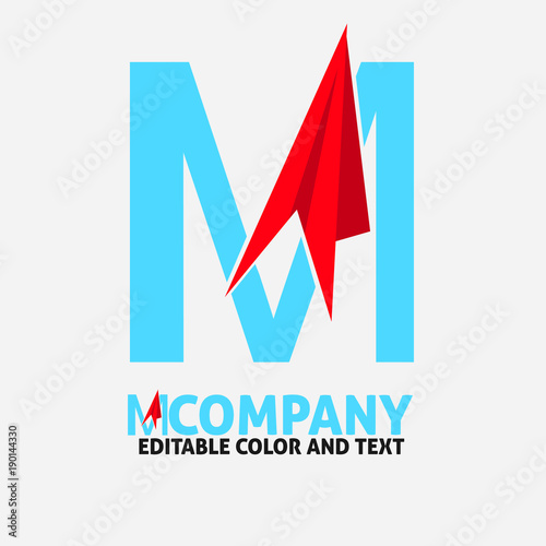 Free Download Mletter logo design vector icon template for website or business - logo Letter travel airplane - GFXLoad