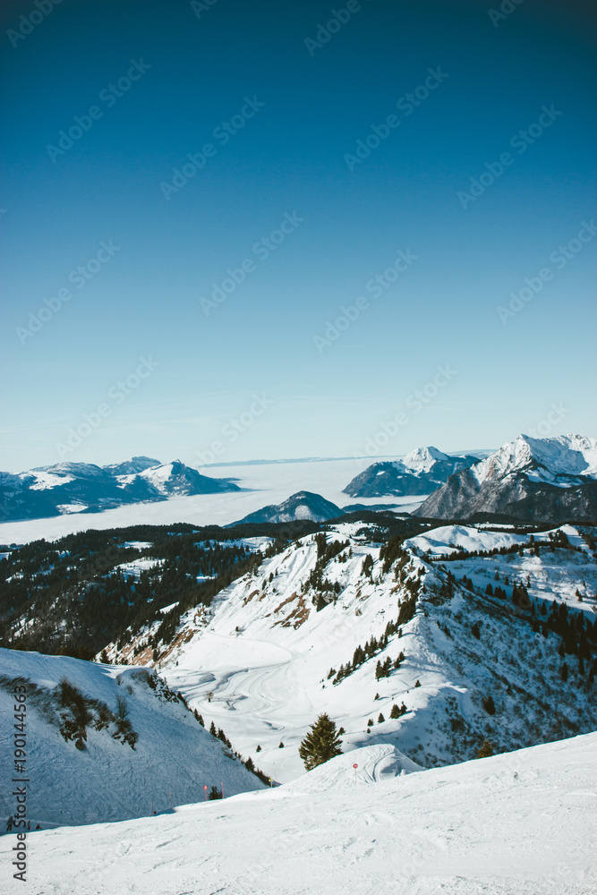 Clear Sky Alps Mountain View