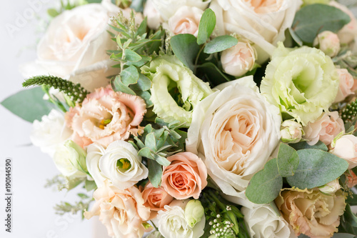 Bridal bouquet. A simple bouquet of flowers and greens