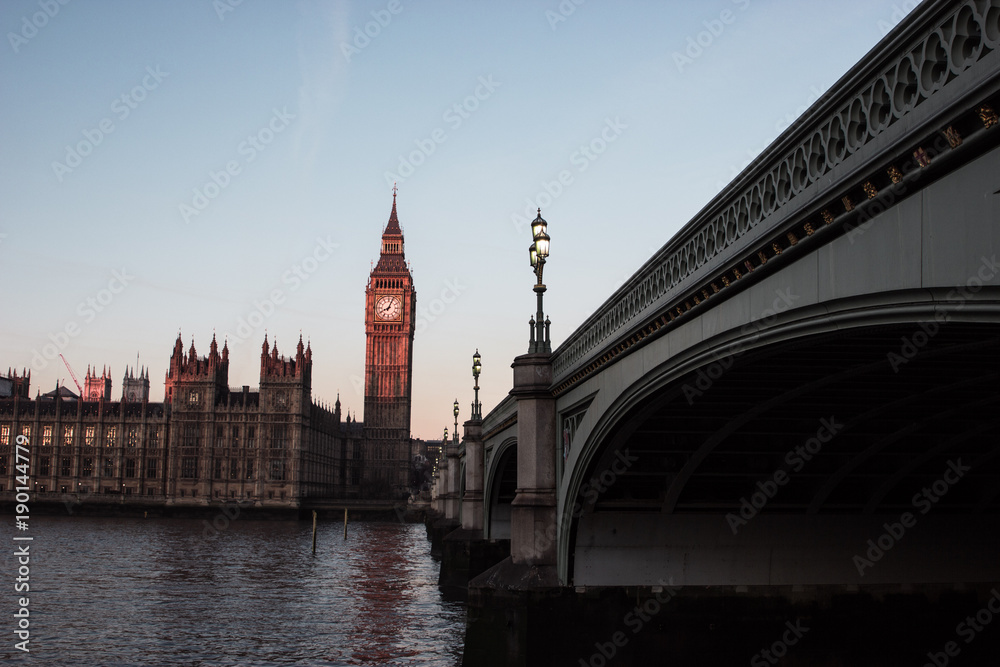 Fototapeta premium Westminster Bridge Sunrise