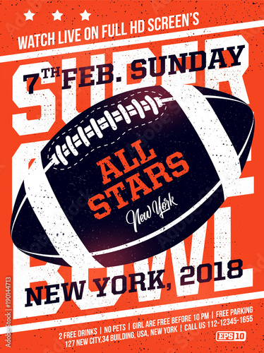 modern professional poster american football and rugby game
