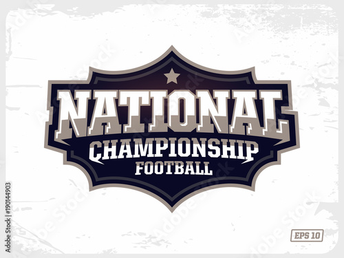 Modern professional american football logo for sport team
