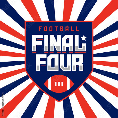 Modern professional american football logo for sport team