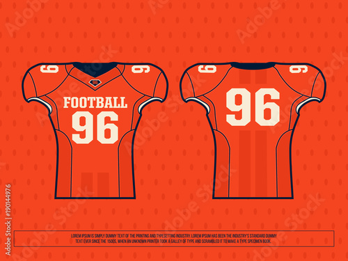 modern professional vector jersey player american football