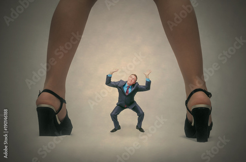 Canvas Print Female domination concept