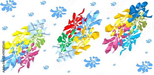 3d Abstract Flowers