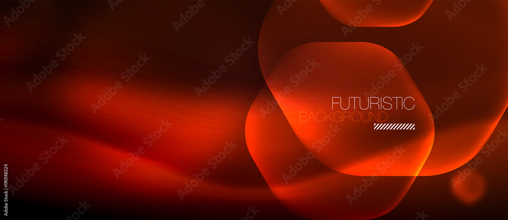 Neon hexagon background