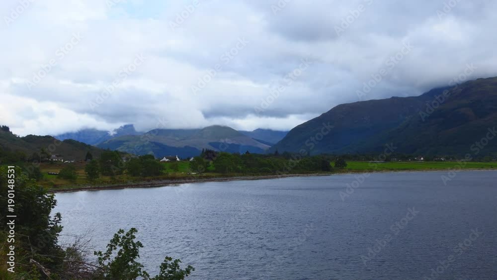 Lake at the foot of the mountains. Scotland. Lake at the foot of the mountains. Scotland.