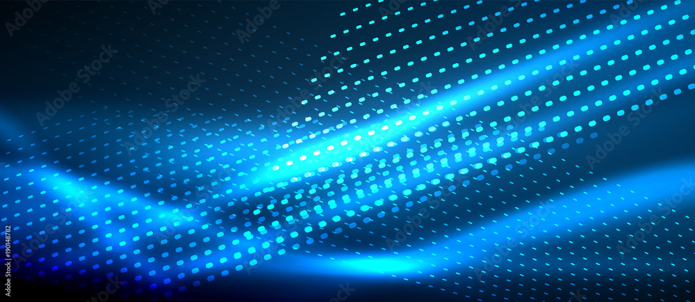Neon smooth wave digital abstract background