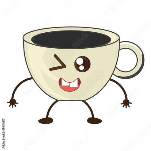 Kawaii coffee mug icon