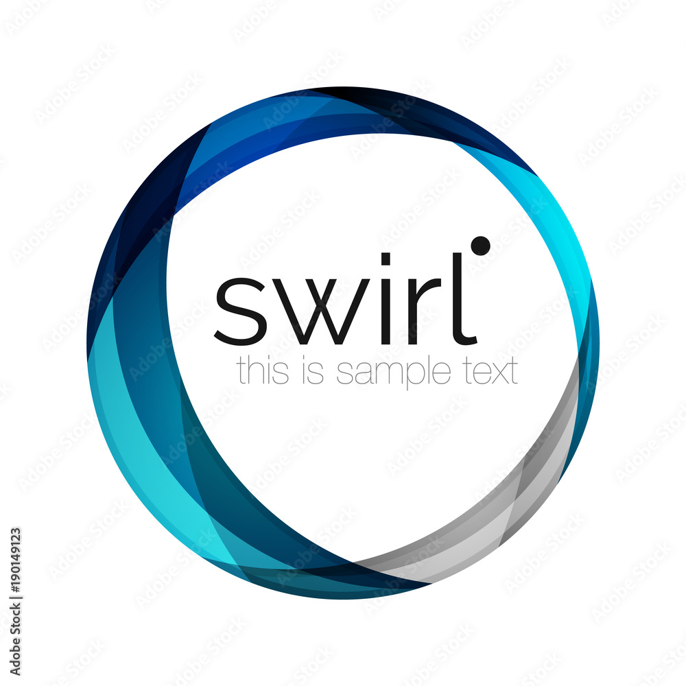 Digital techno swirl circle business icon Digital techno swirl circle business icon
