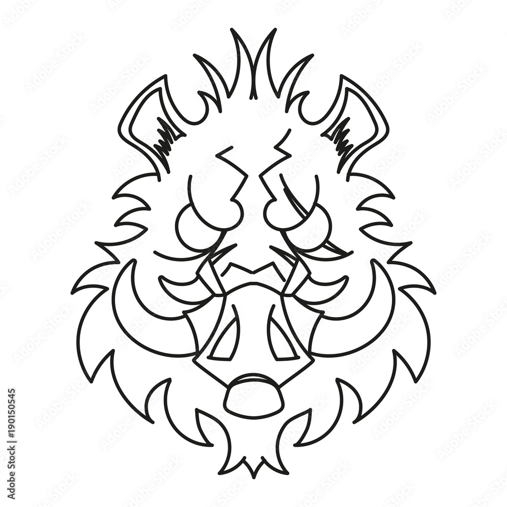 boar head sketch vector illustration boar head sketch vector illustration