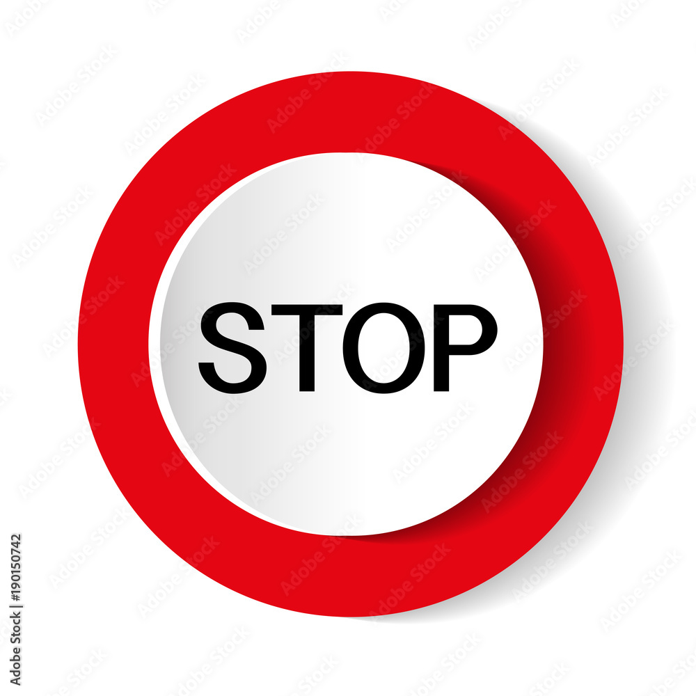 Stop vector icon.Glossy stop sign button for web applications. vector format Stop vector icon.Glossy stop sign button for web applications. vector format