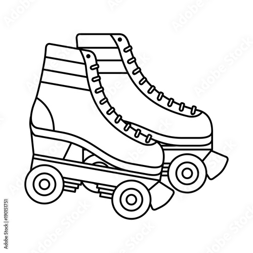 retro roller skates wheels trendy vintage