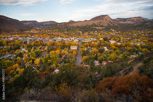 Landscape view of Durango, Colorado during autumn. 
