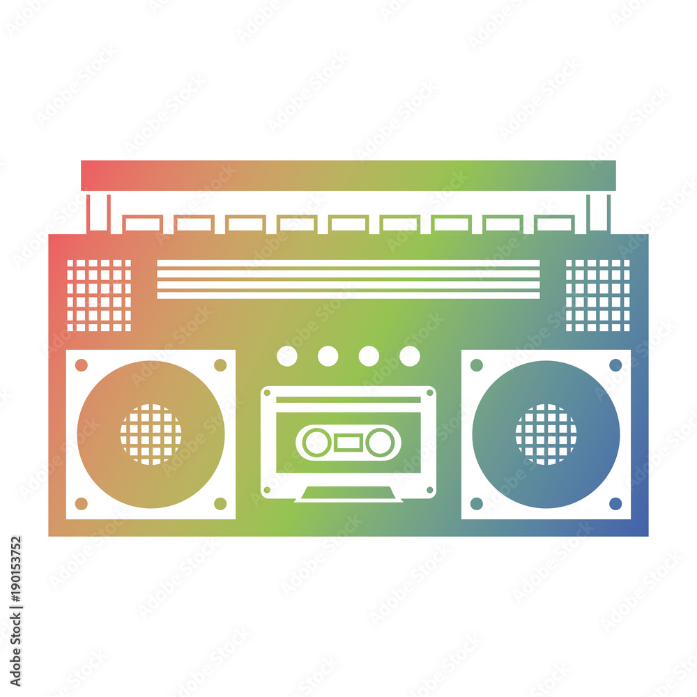 retro stereo cassette player music recorder vector illustration retro stereo cassette player music recorder vector illustration