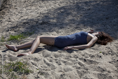 Crime scene on the beach