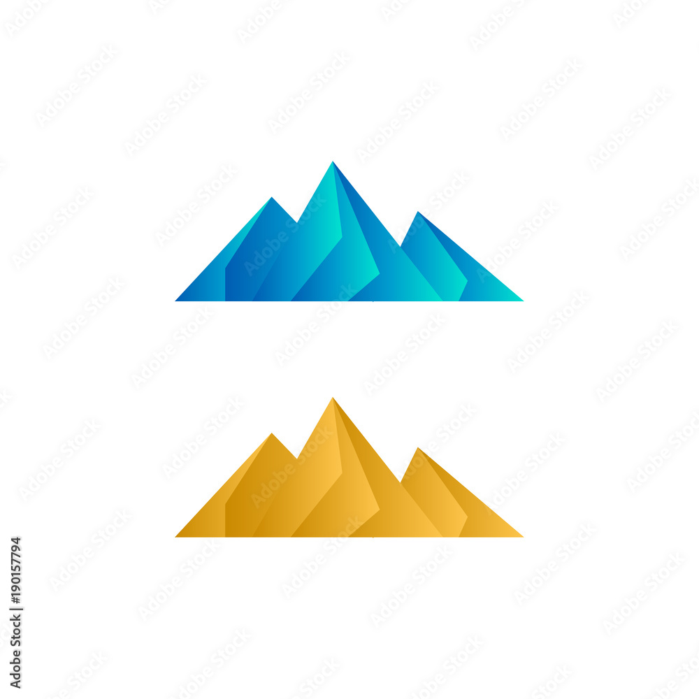 Elegant low poly mountain vector Elegant low poly mountain vector