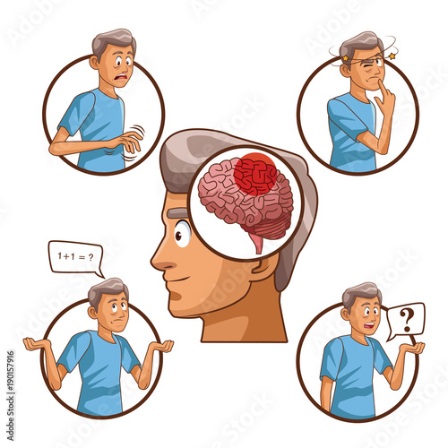 Parkinsons disease cartoon icon vector illustration graphic design