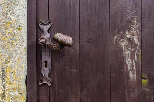 Background wih antique doorknob