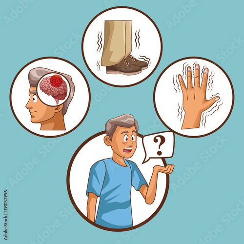 Parkinsons disease cartoon icon vector illustration graphic design