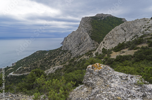 Mountains on the Black Sea coast, Crimea.