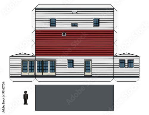 The paper model of a mobilhome