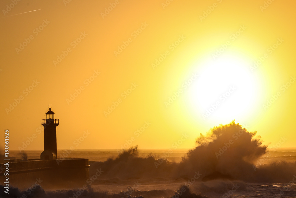 The Lighthouse and the waves