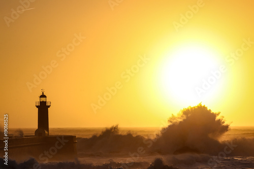 The Lighthouse and the waves