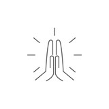 pleading hands icon. Elements of religious signs icon for concept and web apps. Illustration  icon for website design and development, app development. Premium icon