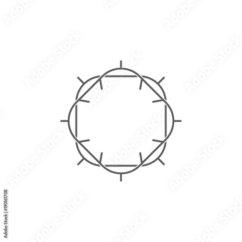 crown of thorns icon. Elements of religious signs icon for concept and web apps. Illustration  icon for website design and development, app development. Premium icon