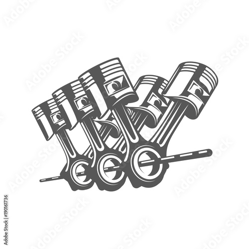 Vintage element of the car service