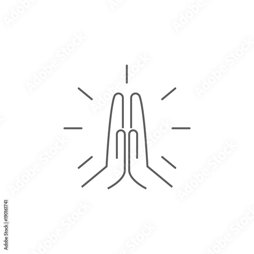 pleading hands icon. Elements of religious signs icon for concept and web apps. Illustration  icon for website design and development, app development. Premium icon